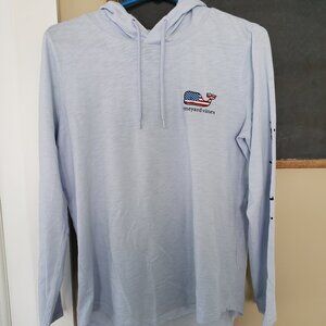 NWOT Women's Vineyard Vines flag whale slub hoodie size M